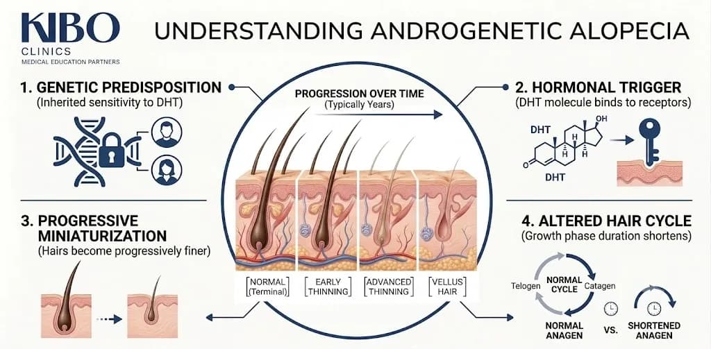 Androgenetic Alopecia Explained: The Most Common Cause of Hair Loss