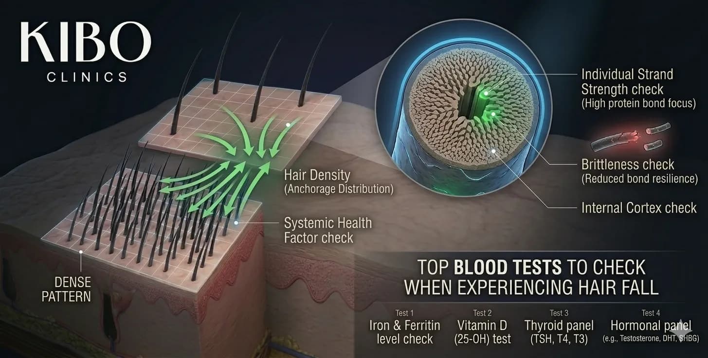 Blood tests for hair fall