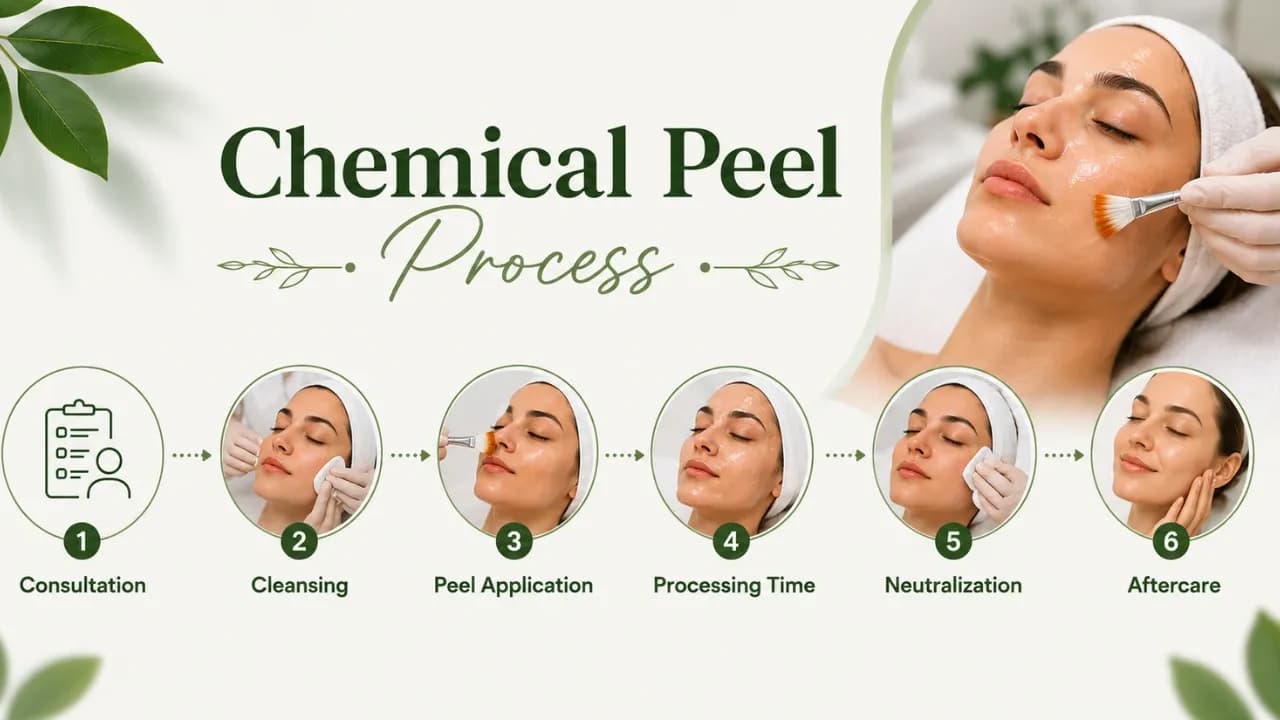 Chemical peel step by step Process