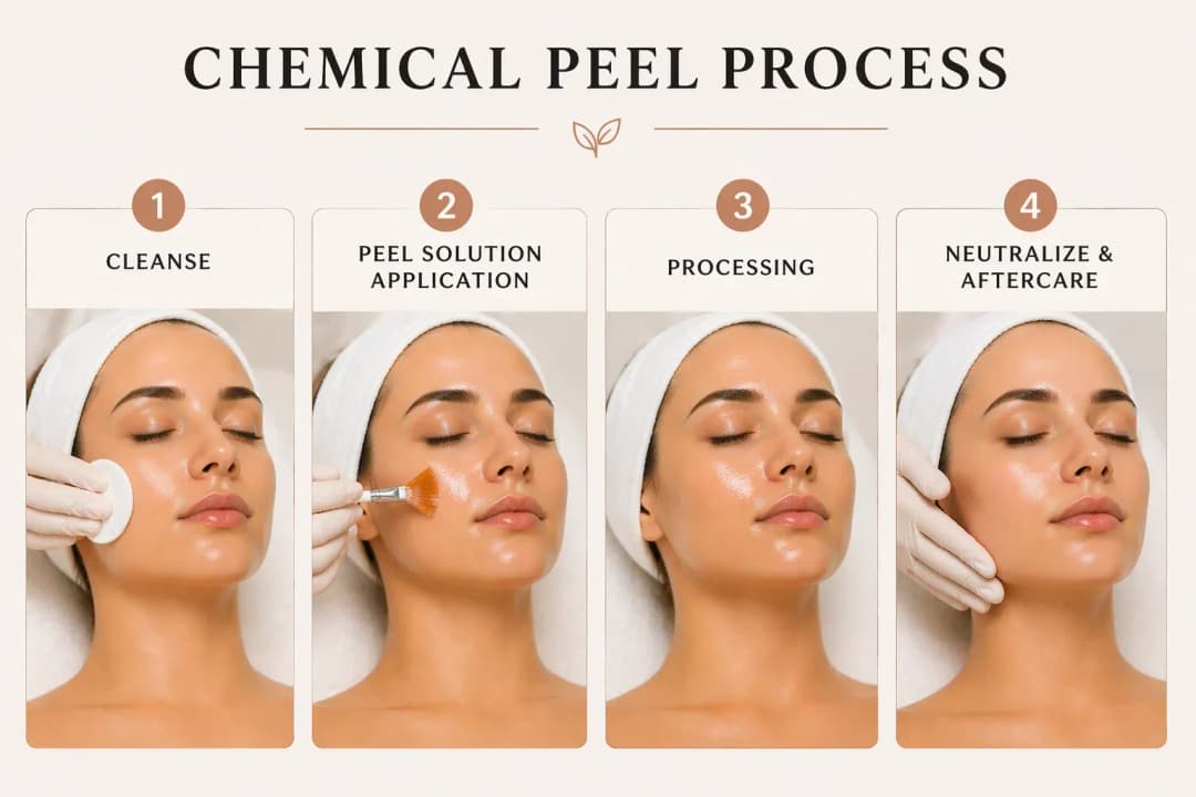 Chemical peel step by step Process