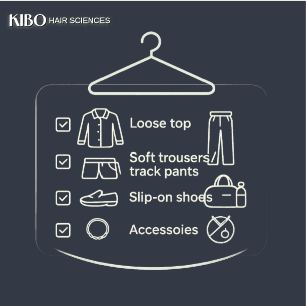 Comfortable clothing and accessories for transplant day