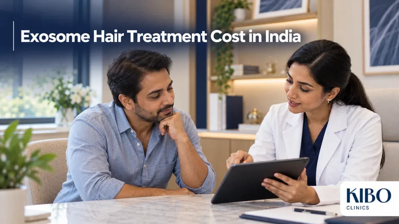 Cost breakdown chart for exosome hair treatment sessions in India