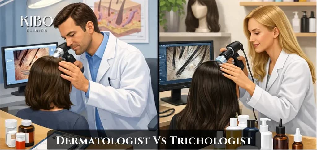 Dermatologist vs trichologist comparison for hair treatment