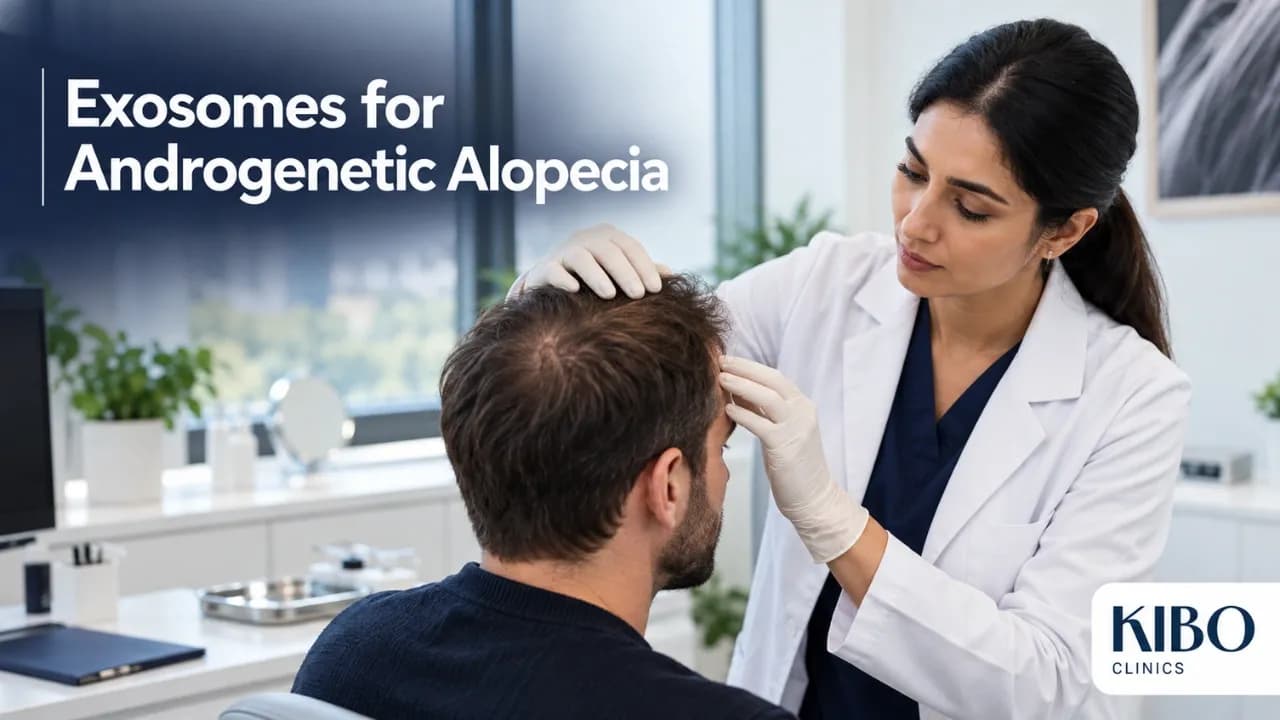 Exosomes for androgenetic alopecia, male and female pattern hair loss comparison