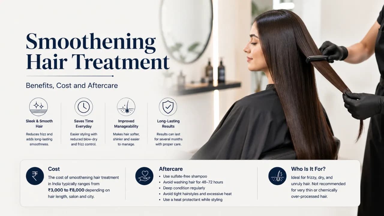 Hair smoothening treatment benefits, cost, side effects, chemical risks and aftercare
