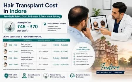 Hair Transplant Cost in Indore: Price Per Graft and Estimates