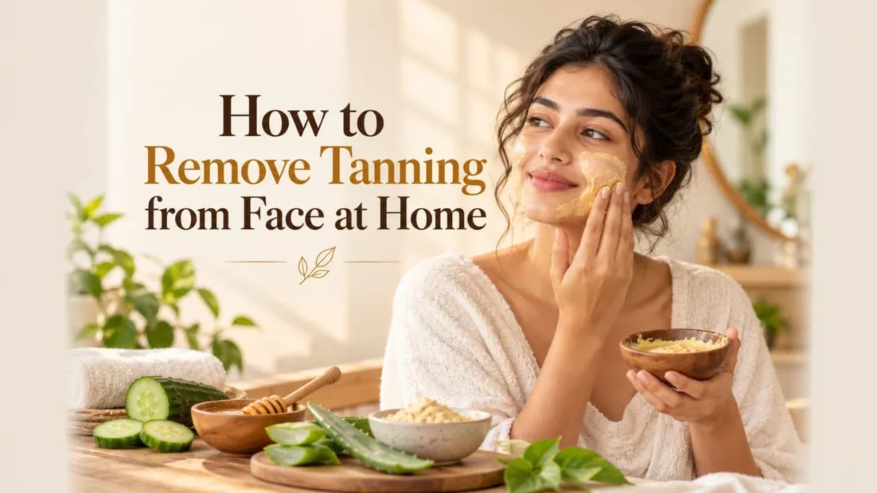 how to remove tanning from face at home