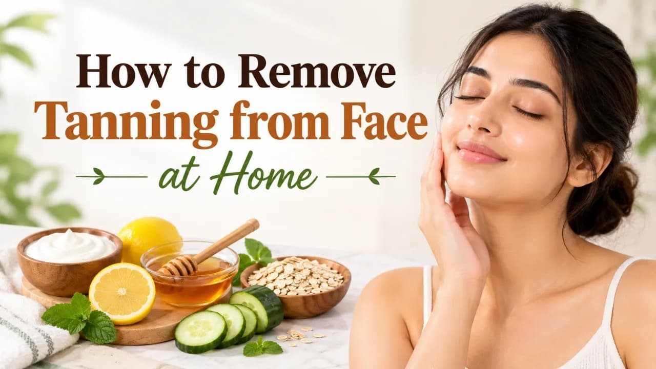 how to remove tanning from face at home