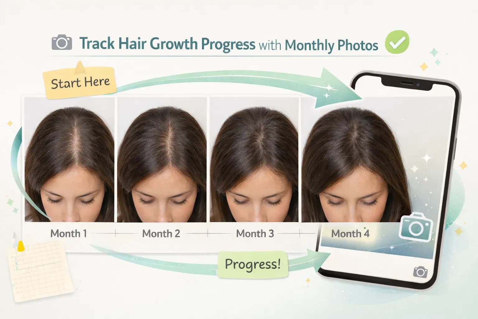 Tracking hair growth progress