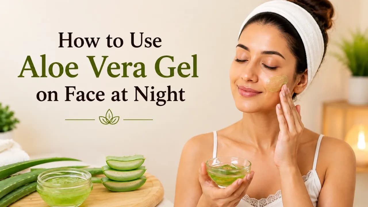 how to use aloe vera gel on face at night