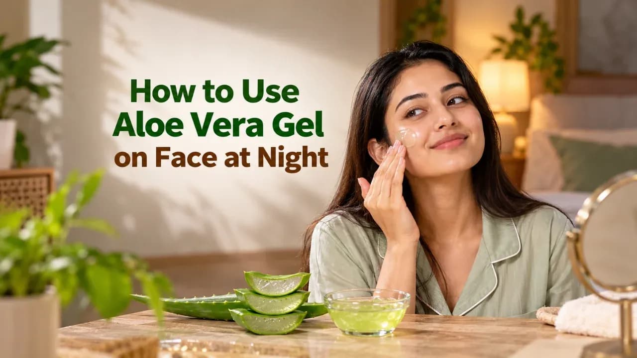 how to use aloe vera gel on face at night