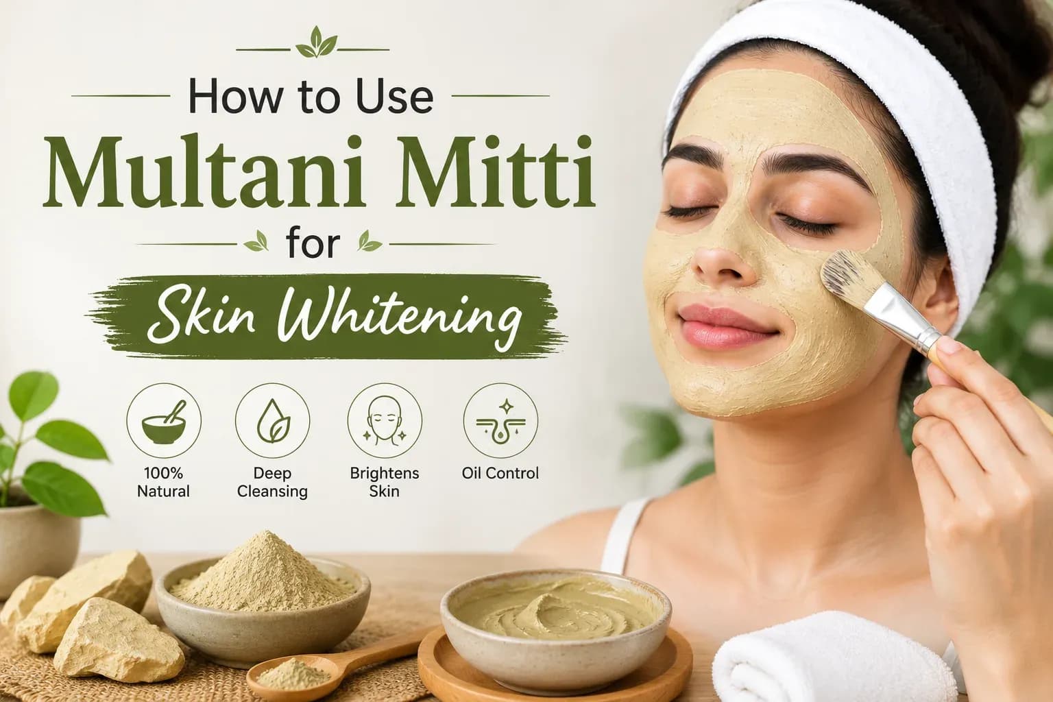 how to use multani mitti for skin whitening