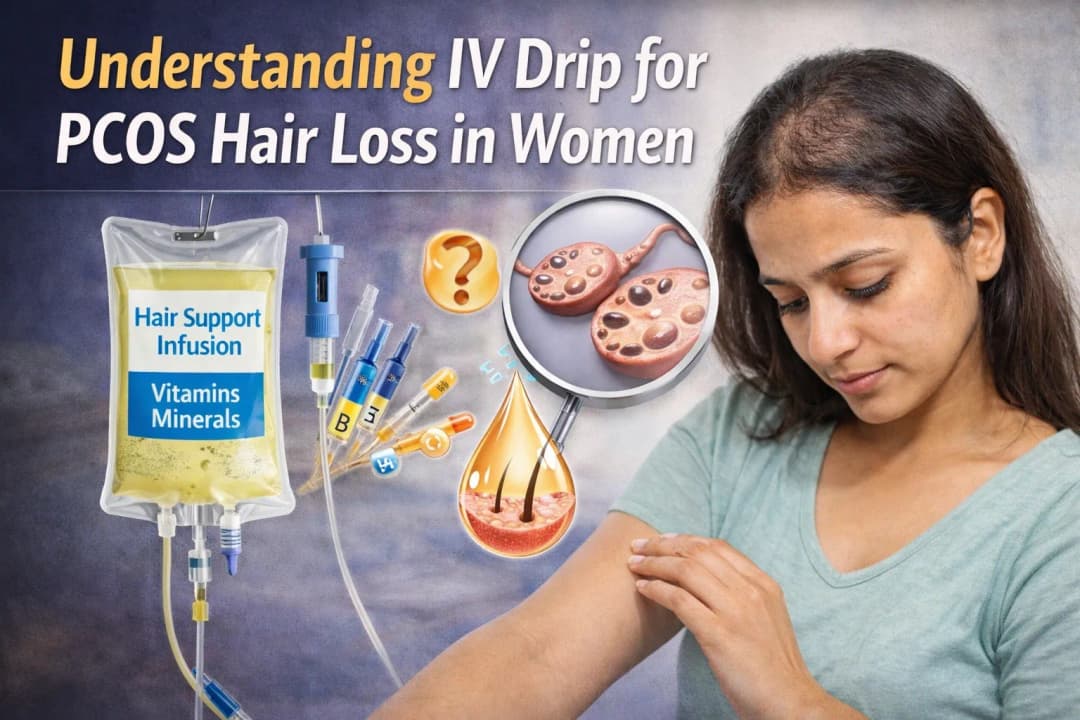 IV drip treatment for PCOS hair loss