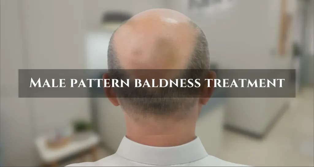 Male pattern baldness treated with FUE hair transplant technique