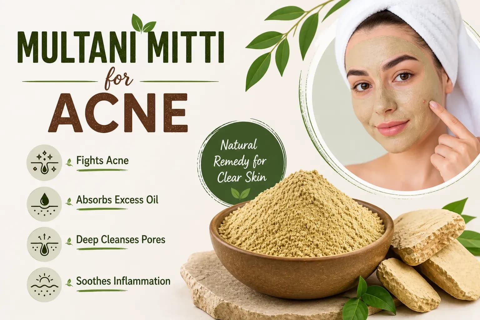 Multani mitti for acne