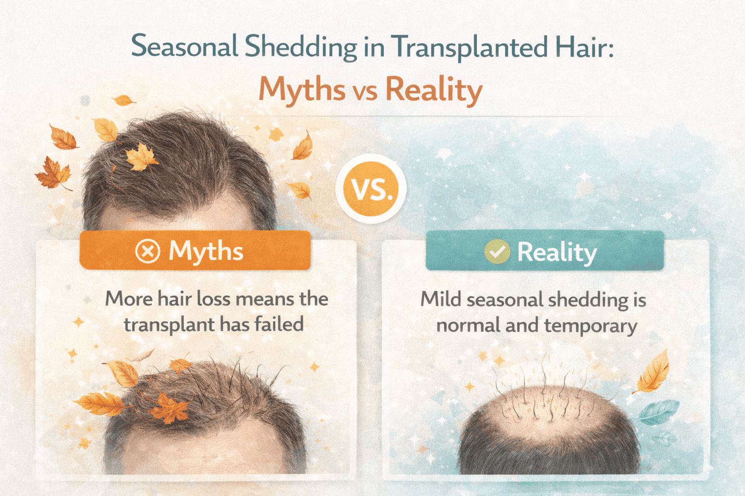 Seasonal shedding after hair transplant