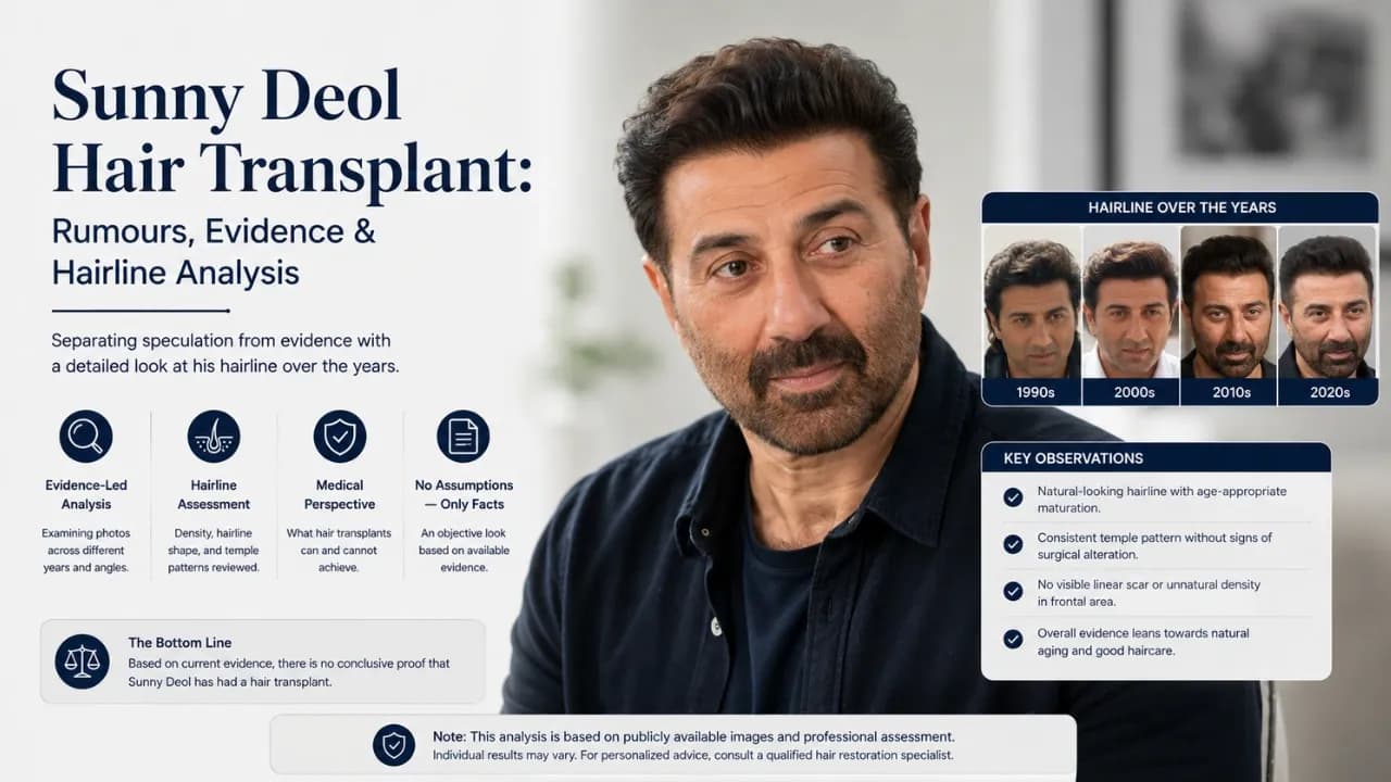 Sunny Deol hair transplant rumours and evidence-led hairline analysis