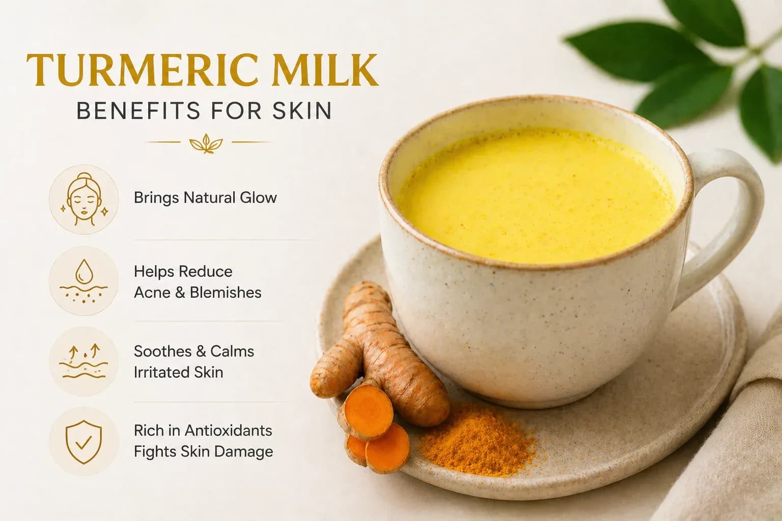turmeric milk benefits for skin