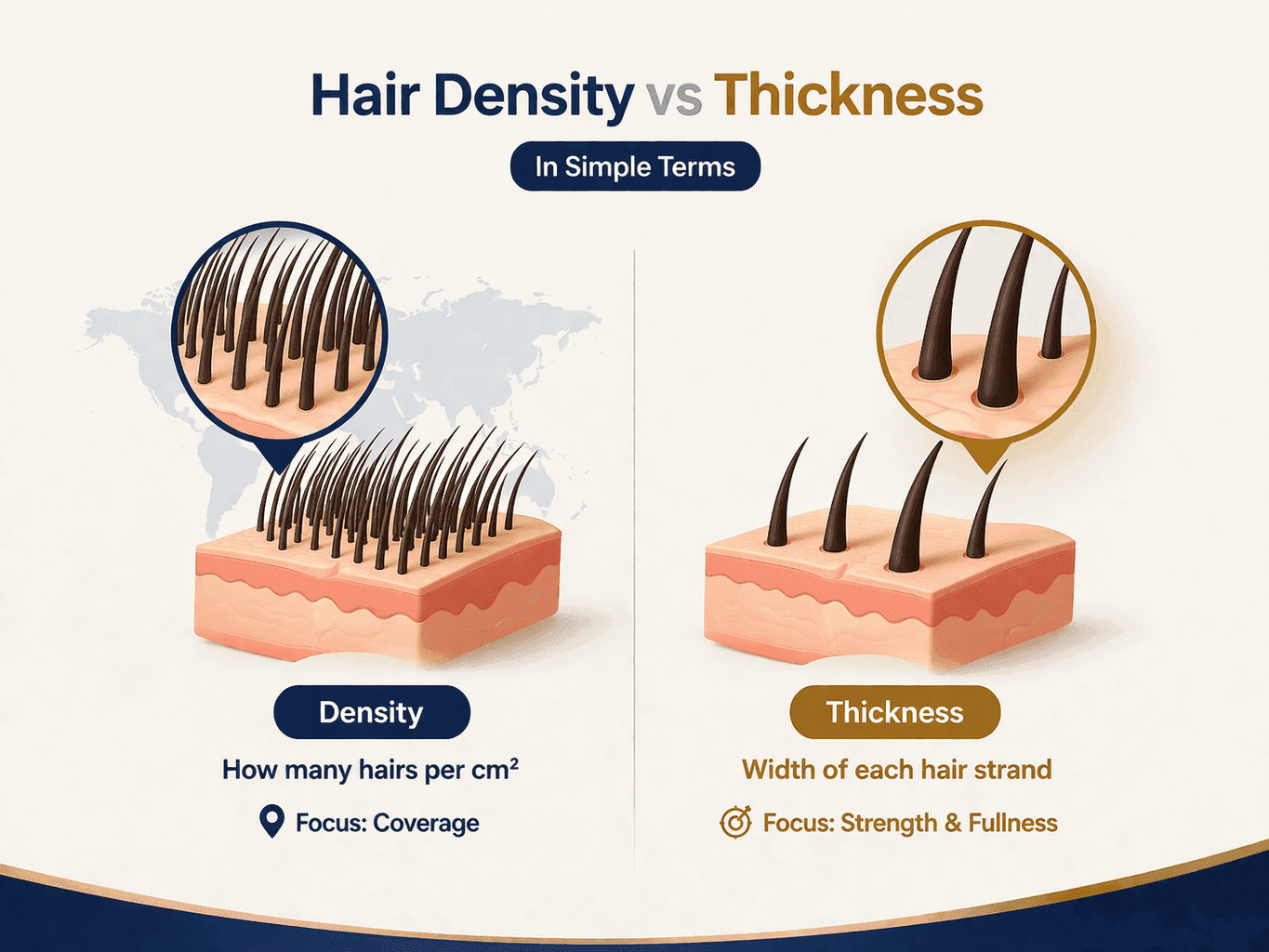 Hair density vs thickness