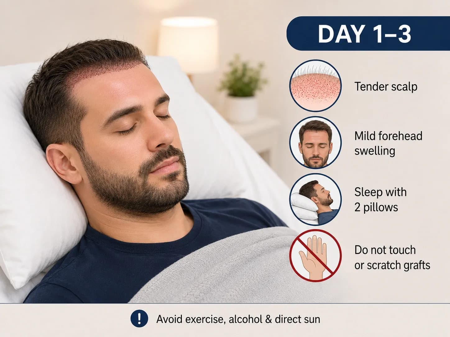 Sleep with Your Head Elevated (Two Pillows)