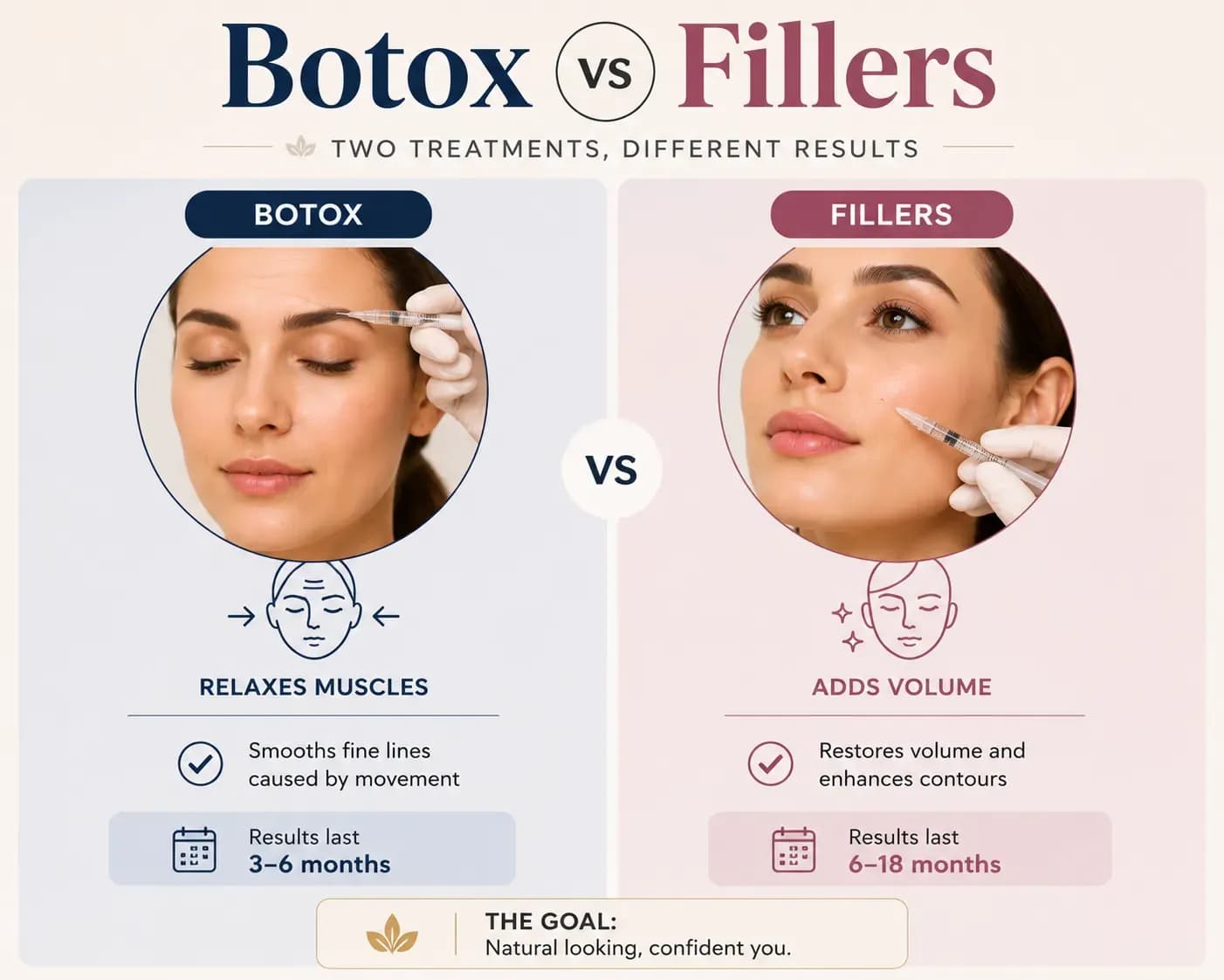 difference between botox and fillers