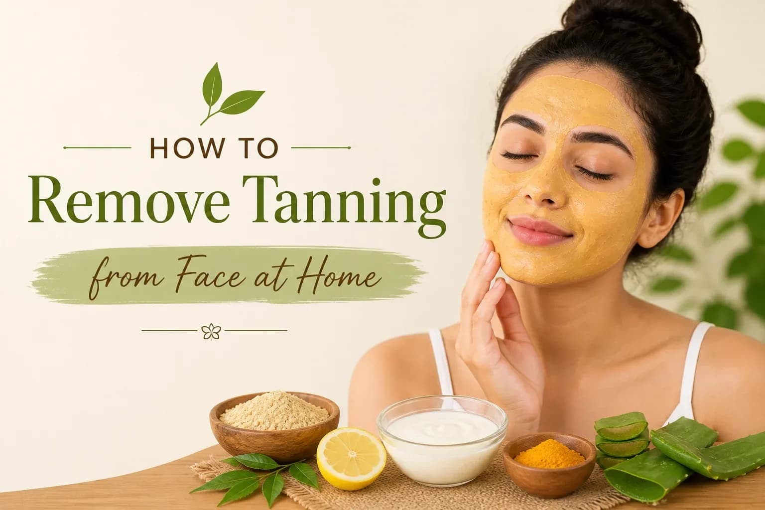 how to remove tanning from face at home