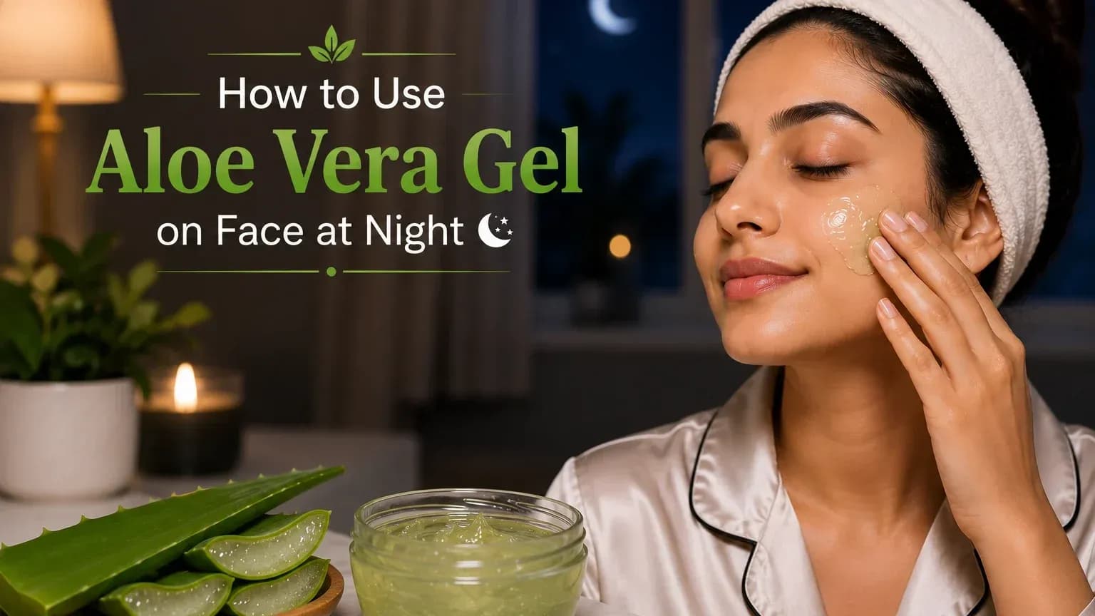 how to use aloe vera gel on face at night
