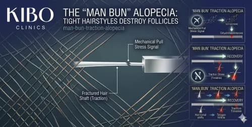The "Man Bun" Alopecia: How Tight Hairstyles Destroy Follicles